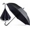 Anyweather Reversible Inverted Automatic Open Umbrella Leather J Handle, Large, Charcoal Grey AWU23GR - alternate 3
